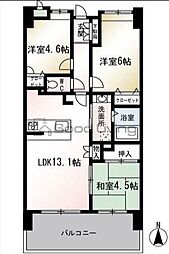 ベルメゾン西公園テラス 3LDKの間取図画像
