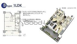 リアンシエルブルー東比恵 1LDKの間取図画像