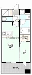 グランフォーレ千早マークスクエアウエストウイング 1LDKの間取図画像