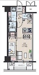 シンセラティ薬院 1LDKの間取図画像