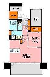福岡市中央区平尾1丁目マンション 1LDKの間取図画像