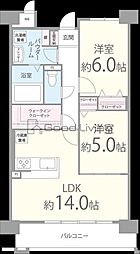 ネクスト吉塚 2SLDKの間取図画像