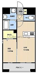 LIBTH薬院PREMIER 1LDKの間取図画像