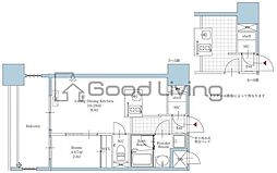 リアンプレミアム大濠公園 1LDKの間取図画像