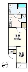 ウィングシード新松戸 2Kの間取図画像