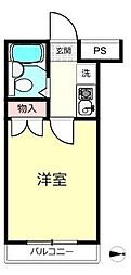 スカイコート多摩川第2 1Kの間取り