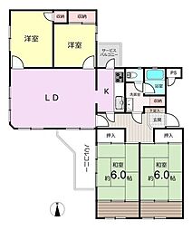 東急ドエル宮前平ビレジB棟 4LDKの間取図画像