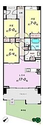 ドレッセ美しの森シルフィーノイースト・ウィング 3LDKの間取図画像