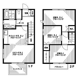 武蔵野ガーデンハウス 2階3LDKの間取り