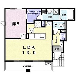 JR山陽本線 備後赤坂駅 バス16分 弘法入口下車 徒歩3分の賃貸アパート 1階1LDKの間取り