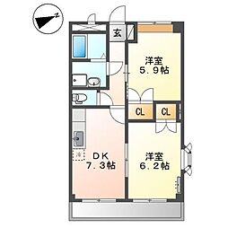 グランディール 2階/-