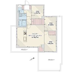間取図画像 3LDK