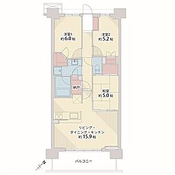 ザ・パークハウス追浜マウントサイドフォート棟 3LDKの間取図画像