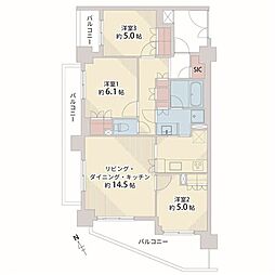間取図画像 3LDK