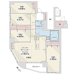 エクセルシオール宮の沢アーク 4LDKの間取図画像
