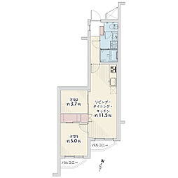 GSハイムときわ台 2LDKの間取図画像