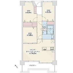 フォルクローレ草津東 3LDKの間取図画像
