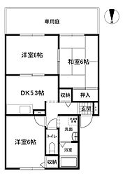 プランドール 3DKの間取図画像