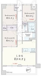 ダイアパレス小平 3LDKの間取図画像