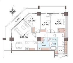 東京メトロ有楽町線 豊洲駅 徒歩12分 3LDKの間取り