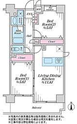 間取図画像 2LDK