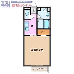 フラット立石S 1Kの間取図画像