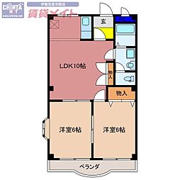 エミネンス 2LDKの間取図画像