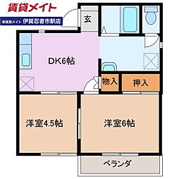 🉐敷金礼金0円！🉐エバグリーンＢ