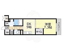 アプローズ 1階1DKの間取り