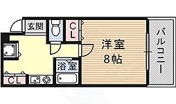 スクリーブ千里北 1Kの間取図画像