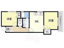 メゾン・ドボーノ・ボーノ 2DKの間取図画像