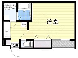 レオパレス別所新町LA1 ワンルームの間取図画像