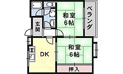第2グリーンハイツ 2DKの間取図画像