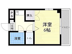フェニックス水尾 ワンルームの間取図画像
