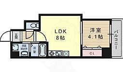 プレステージ3城北 1LDKの間取図画像