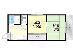 オートリマンション 1DKの間取図画像