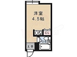 コーポ朝風 ワンルームの間取図画像