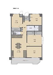 リヴィエール二島2 4LDKの間取図画像