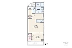 西荻窪第5コーポラス 1LDKの間取図画像