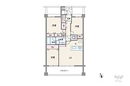 アリュール浜田山 3LDKの間取図画像