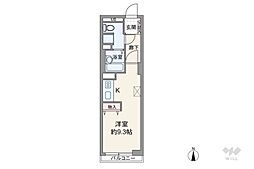 中野永谷マンション ワンルームの間取図画像