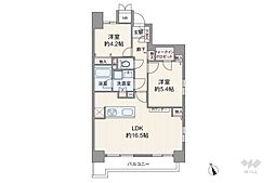 ダイアパレス中落合 2LDKの間取図画像