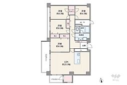 パシフィック中野 4LDKの間取図画像