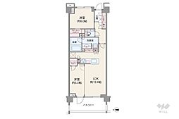 パークシティー高田馬場 2LDKの間取図画像