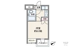 スカイコート新宿5 1Kの間取図画像