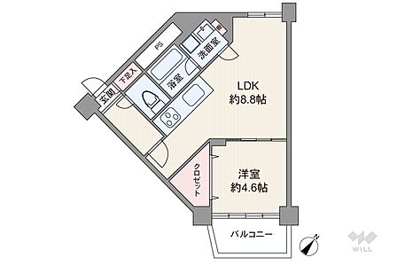 1DK 間取り