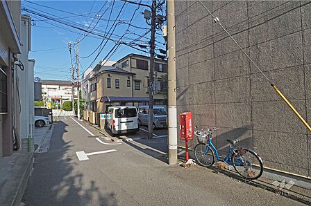 敷地北側の前面道路（西側から）