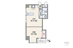 GSハイム新大久保 1LDKの間取図画像