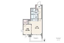 アゼリアテラス新宿 1LDKの間取図画像