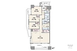 ナイスシティアリーナ中野南台 3LDKの間取図画像